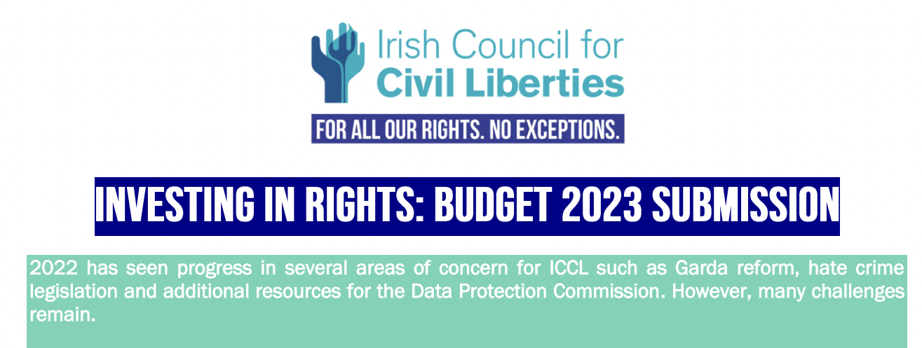Featured image for “ICCL Expresses Disappointment at Lack of Investment in Human Rights Infrastructure in Budget”